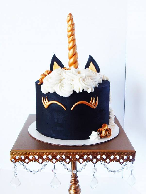 gâteau licorne noire